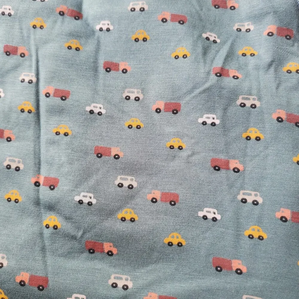 Günamüna Gown Boys 3-6 Months Blue Car Print Bamboo 1.0 TOG Sleep Sack Zip